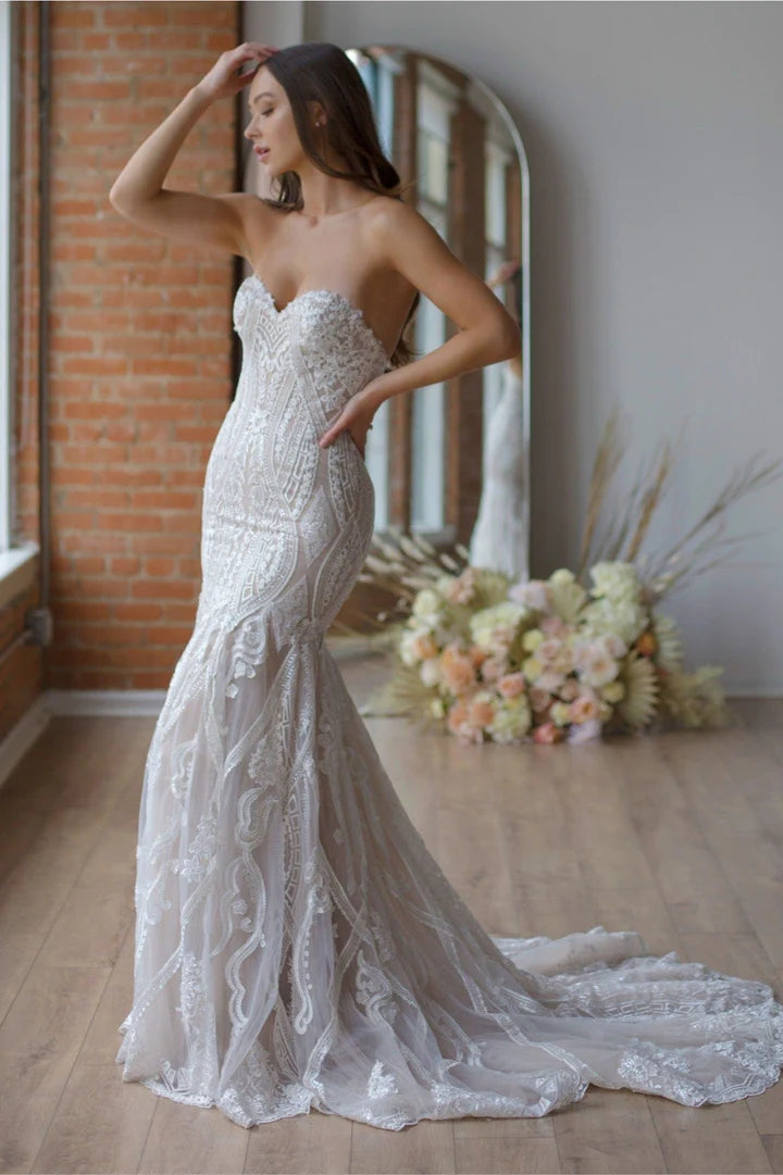 Watters strapless hot sale wedding dress